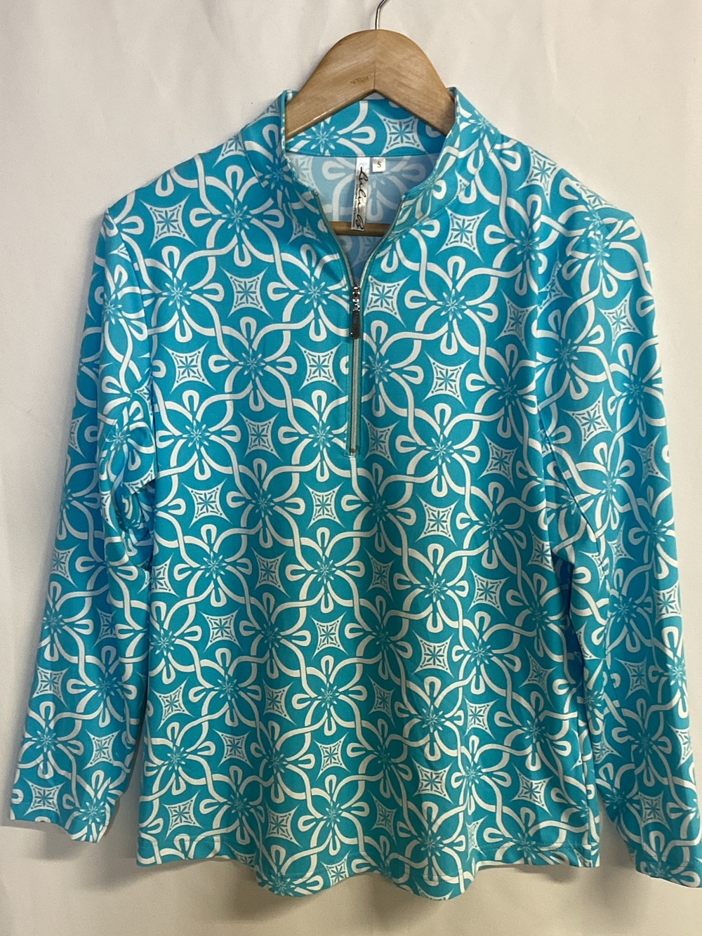 LULU B 1/4 Zip Athletic Leisure Colorful Pullover Size S